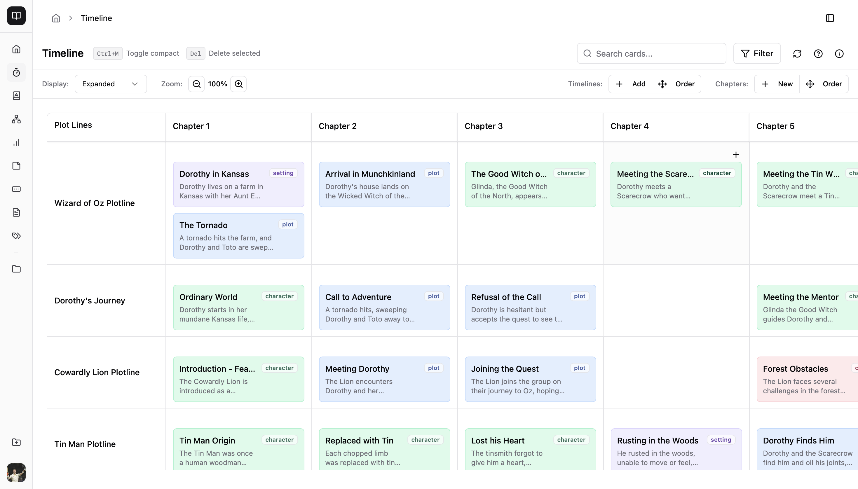 Meta Author Timeline Feature